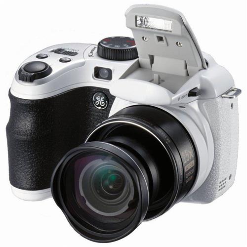 Câmera Digital GE X400 Branca com 14.1MP Zoom Óptico 15X, LCD 2.7