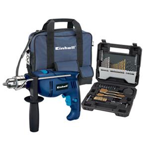 Furadeira de Impacto ½" Einhell BT-ID 1000 Kit com Bolsa para Transporte e Maleta com 70 Acessórios - 1.010W