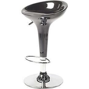 Banco Alto Stool com Regulagem de Altura à Gás Preto - Importado