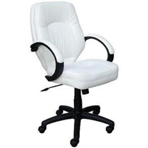 Cadeira Office Doctor em Courino com Função Relax - Branca - Importado