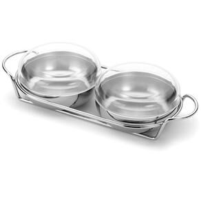 Conjunto p/ Patê Forma Vision c/ 2 Potes - Inox