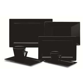Aparelho de Jantar, Chá e Café Oxford Plateau White Black UM42-9704 - 42 Peças