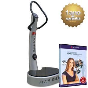 Plataforma Vibratória Bioshape Plate Fitness Home KLH-M7 c/ 1 DVD de Treinamento - Preto/Cinza