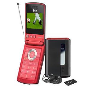 Celular Desbloqueado LG GM630 Vermelho c/ Câmera 2MP, MP3 Player, Bluetooth, Fone, Cartão 1GB e TV Digital