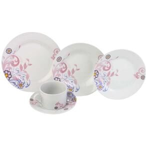 Aparelho de Jantar e Chá Inova Passion c/ Rosas D145525 - 20 Peças