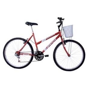 Bicicleta Aro 26 Houston Maori FX26MRJ com 18 Marchas - Vermelho