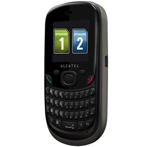 Celular Desbloqueado Claro Alcatel OT355 Cinza QWERTY, Dual Chip, c/ Câmera, Rádio FM, Viva-voz e Fone de Ouvido