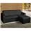 Sofá 2 Lugares American Comfort Roma em Korino c/ Chaise - Preto