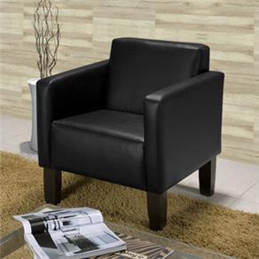 Poltrona American Comfort Cíntia em Korino AC 3600 - Preto