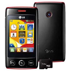 Celular Desbloqueado TIM LG Wink T300 Preto/Vermelho c/ Câmera de 1.3MP, MP3,  Bluetooth, Fone de Ouvido e Cartão 1GB 