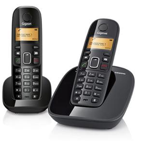 Telefone s/ Fio Gigaset Siemens A390 DECT 6.0 Preto c Id. Chamadas + Ramal