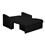 Sofá-cama American Comfort c/ Baú Corino 2200/182 - Preto