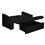 Sofá-cama American Comfort c/ Baú Corino 2200/182 - Preto