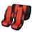 Conjunto de Capas para Bancos Luxcar Tuning 7231 - Vermelho/Preto