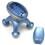 Mini Massageador G-Life LG100 - Azul e Cinza