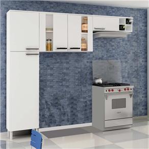 Cozinha Compacta Ratan Palmeira com 5 Portas 3 Peças - Branco