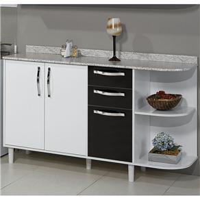 Balcão Palmeira Inajá Preto/Branco - 63210122