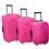 Conjunto de Malas Batiki ET665 com 3 Peças P/M/G - Rosa