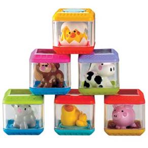 Blocos da Descoberta Fisher-Price Colorido Amiguinhos B5188/B5190