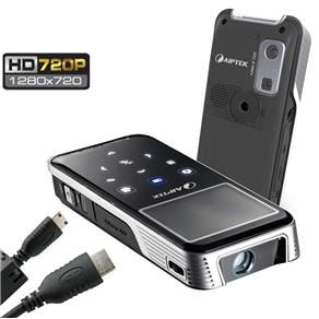 Filmadora Digital Aiptek DC098 Preta Pocket Cinema Z20 Pro c/ Projetor Portátil  e LCD 2,4"