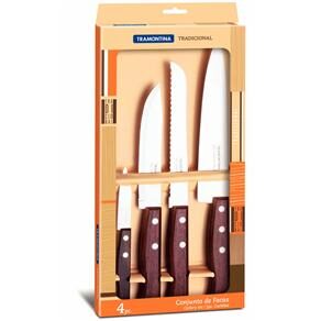 Conjunto de Facas Tramontina Tradicional 4 Peças - Inox