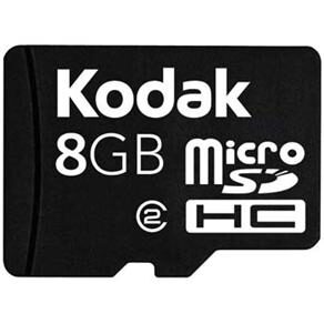 Cartão de Memória Kodak Micro SD 8GB c/ Adaptador - Amarelo/Azul