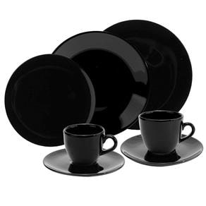 Aparelho de Jantar, Chá e Café Oxford Black EM424924 - 42 Peças