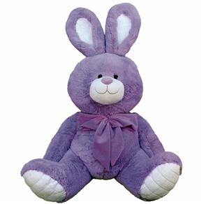 Pelúcia Kidos Coelho Bunny Sentado 14934 - Lilás