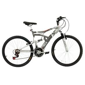 Bicicleta Aro 26 Track & Bikes Boxxer 21V com Dupla Suspensão e 21 Marchas - Grafite