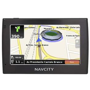 Navegador GPS NavCity Way 40 c/ Tela LCD 4.3" Touschscreen e Orientação por Voz 