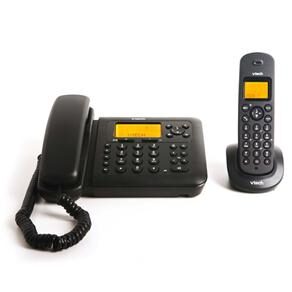 Telefone c/ Fio Vtech DECT Digital Corsa 250 Preto c/ Id. Chamadas, Viva-Voz e Secretária Eletrônica + Ramal s/ Fio