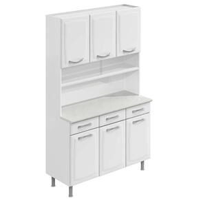Cristaleira Itatiaia Premium c/ 6 Portas e 3 Gavetas Branco