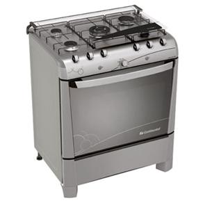 Fogão Continental 5 Bocas Avanzato FGCT005PA c/ Grill, Timer Sonoro e Tripla Chama - Inox