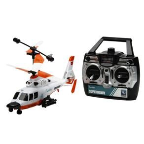 Helicóptero Candide Superhawk c/ Controle Remoto 3 Canais - Branco/Laranja