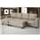 Sofá 3 Lugares American Comfort Madaloni + Chaise + Puff - Bege