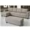 Sofá 3 Lugares American Comfort Madaloni + Chaise + Puff - Bege