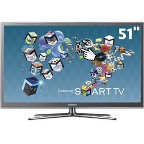 TV 51" 3D Plasma Samsung Série D8000 PL51D8000 Full HD c/ Smart TV, Entradas HDMI e USB, Conversor Digital e Conversor 2D-3D