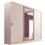Guarda-Roupa Móveis Europa Rubi com 3 Portas Flex e Espelho Central - Branco/Preto
