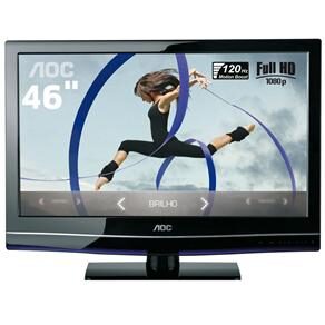 TV 46" LED AOC LE46H057D Full HD c/ Entradas HDMI e USB e Conversor Digital - 120Hz