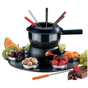 Conjunto p/ Fondue Brinox 1249/116 c/ Base Giratória - 17 Peças