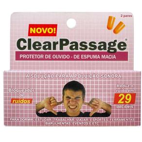 Protetor de ouvido ClearPassage em Espuma - 2 Pares