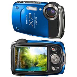 Câmera Digital Fujifilm XP30 Azul c/ 14MP, LCD 2.7", Zoom Óptico 5x, Vídeo HD (720p), Detector de Faces, À prova de água, queda, frio e poeira