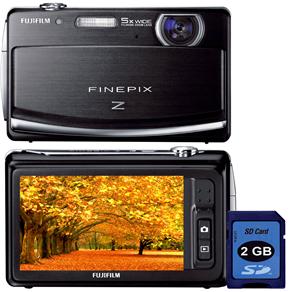 Câmera Digital Fujifilm Z90 Preta c/ 14MP, LCD 3.0" Touchscreen, Zoom Óptico 5x, Vídeo em HD (720p) e Detector de Faces + Cartão SD 2GB