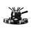 Conjunto p/ Fondue Euro Home Designer HH7879A Preto/Inox  c/ Base Giratória - 23 Peças