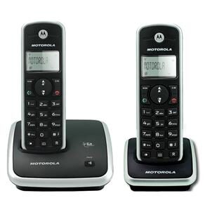 Telefone s/ Fio Digital Motorola FOX1000S Preto DECT 6.0 Duo c/ Identificador de Chamadas + Ramal