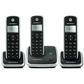 Telefone s/ Fio Digital Motorola FOX1000S Preto DECT 6.0 c/ Identificador de Chamadas + 2 Ramais