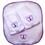 Kit Toalha de Boca Tribeca Esponjinha c/ Borboleta Bordada Lilás/Branco - 3 Peças
