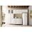 Cozinha Compacta Itatiaia Criativa c/ 2 Portas de Vidro Branco + Gabinete Itatiaia Criativa c/ 2 Portas e 4 Gavetas Branco 