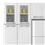 Cozinha Compacta Itatiaia Criativa c/ 2 Portas de Vidro Branco + Gabinete Itatiaia Criativa c/ 2 Portas e 4 Gavetas Branco 