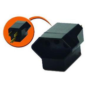 Adaptador de Tomada Tripolar Force Line 4316 - Preto 